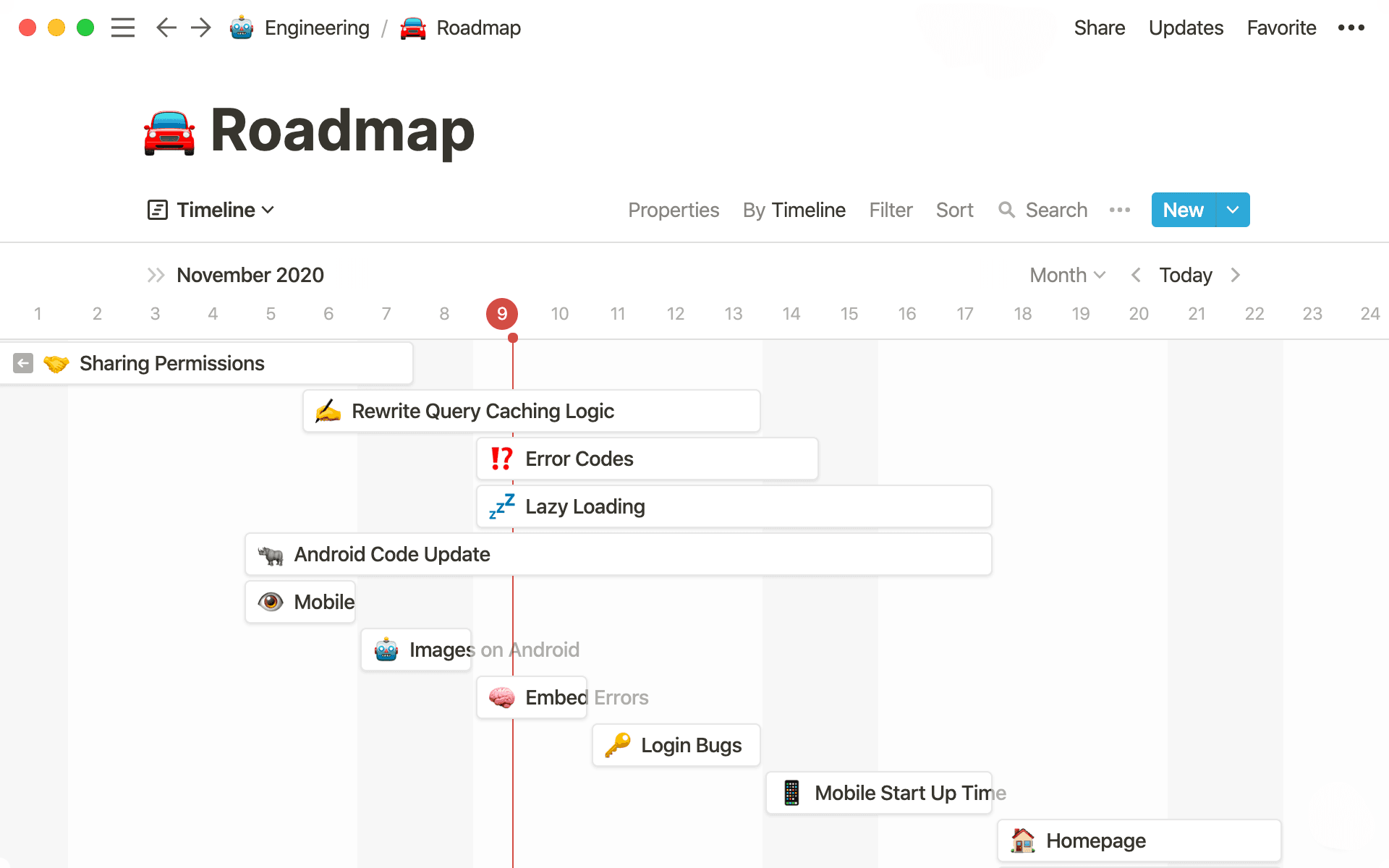 Timeline view hero