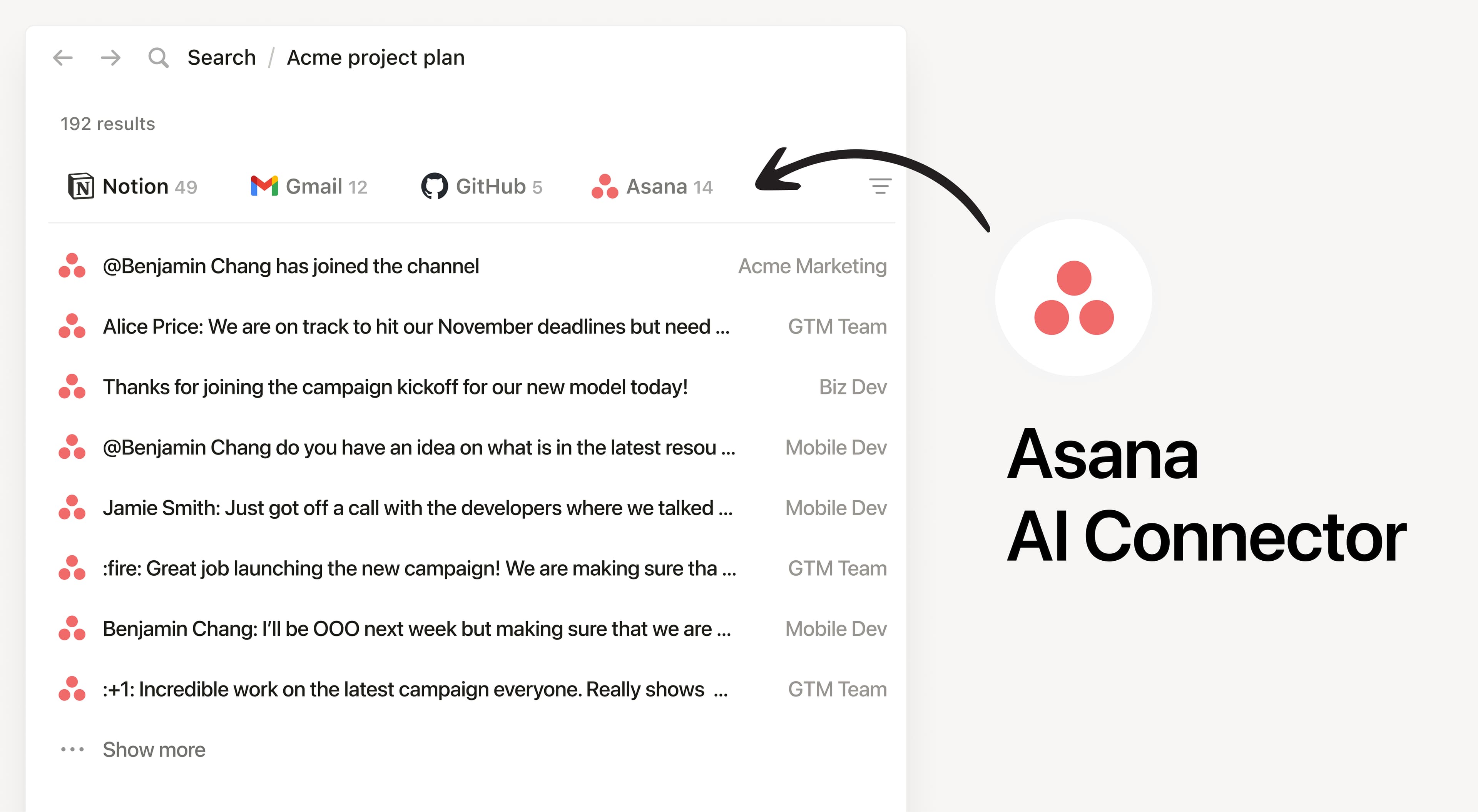 Asana AI コネクター