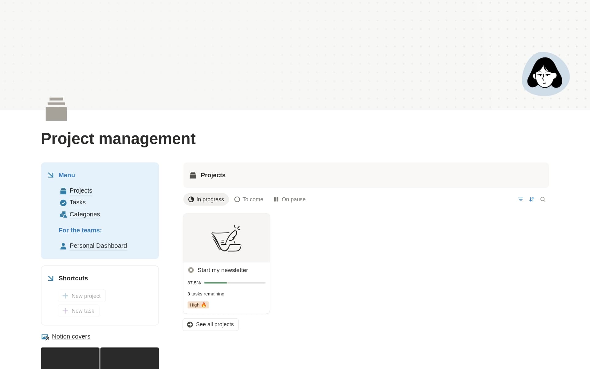 Notion님의 Build your business in Notion 컬렉션 스크린샷