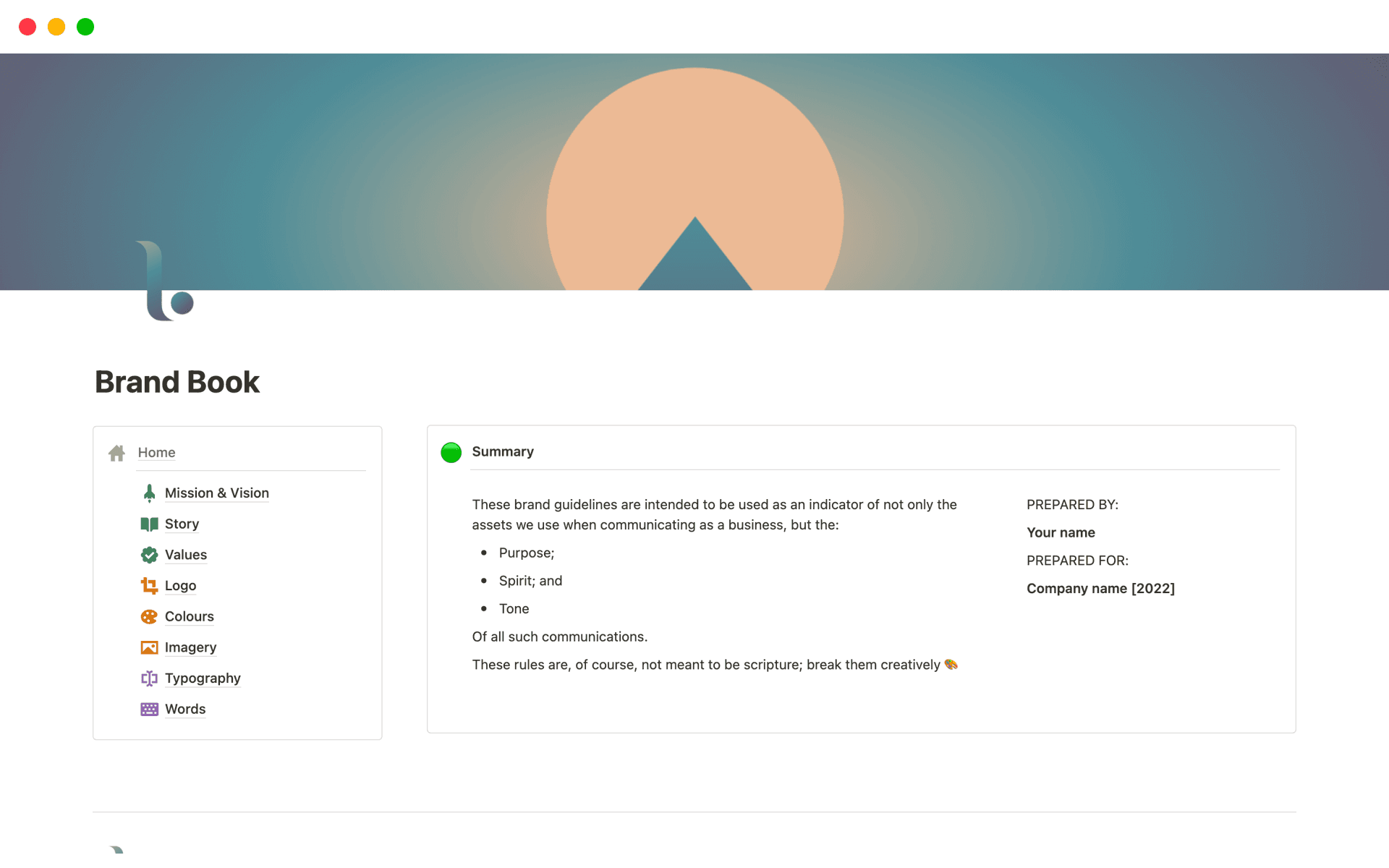 top-8-free-brand-framework-templates-in-notionの画像